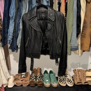 100% Genuine Leather moto jacket